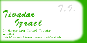 tivadar izrael business card